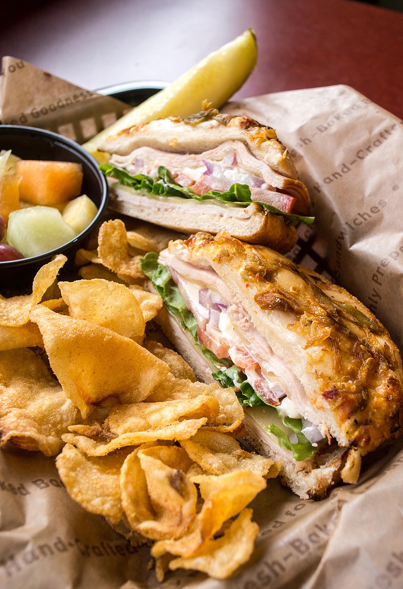 Green chili club at Einstein Bros. Bagels. (Photo by Mark Gilliland)