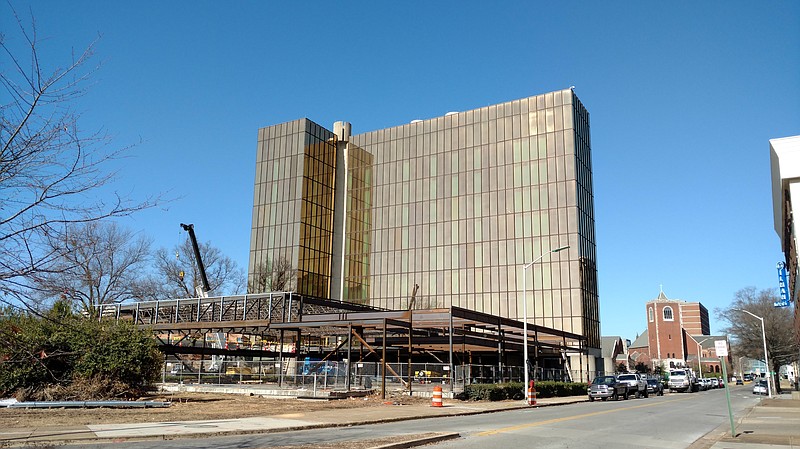 Work continues in downtown Chattanooga on a Westin hotel, which is slated to add 200 more rooms to the central city market in 2017.