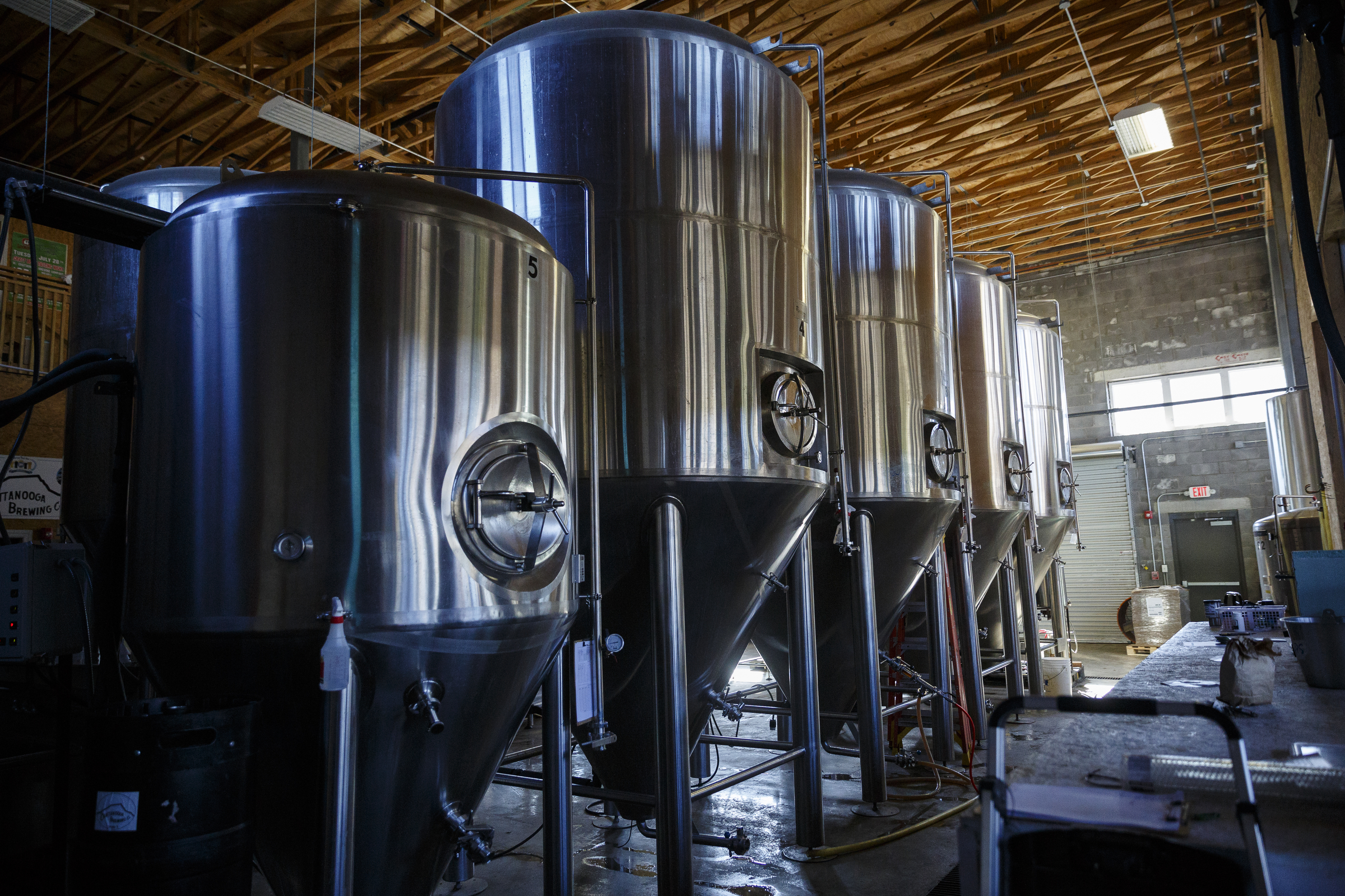 Brewing equipment is seen at Chattanooga Brewing Company on Thursday, Dec. 29, 2016, in Chattanooga, Tenn.