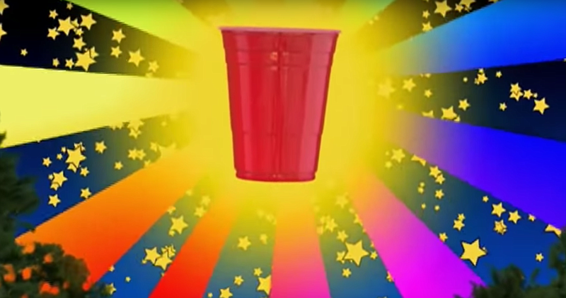 Screenshot from Toby Keith music video, "Red Solo Cup."