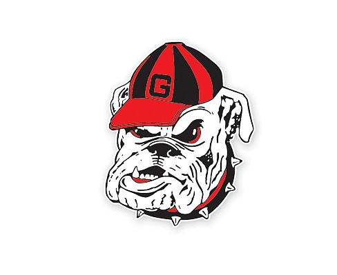 Georgie Bulldog logo football
