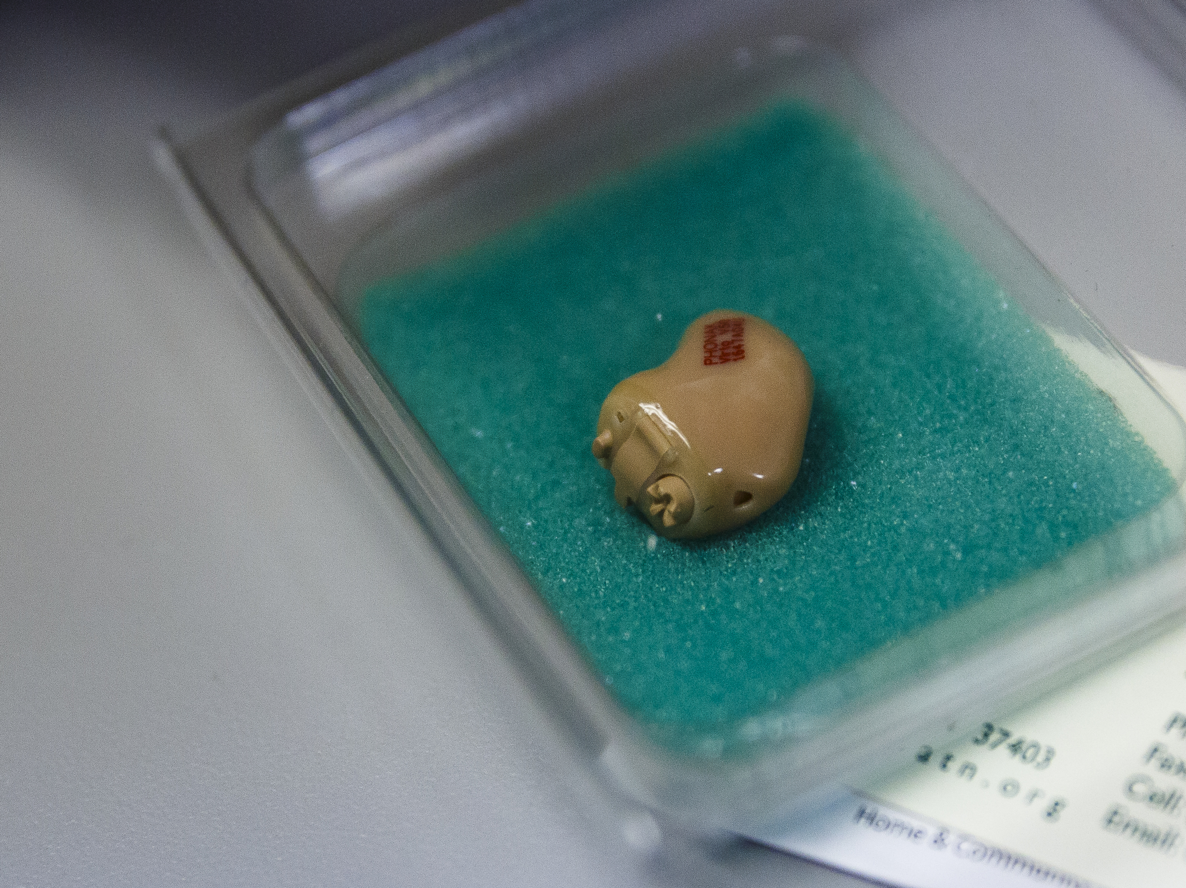 A hearing aid being checked for function by audiologist Ursula Chaplin is seen at The Speech and Hearing Center on Thursday, Dec. 15, 2016, in Chattanooga, Tenn. The FDA will consider allowing the sale of over-the-counter hearing aids.