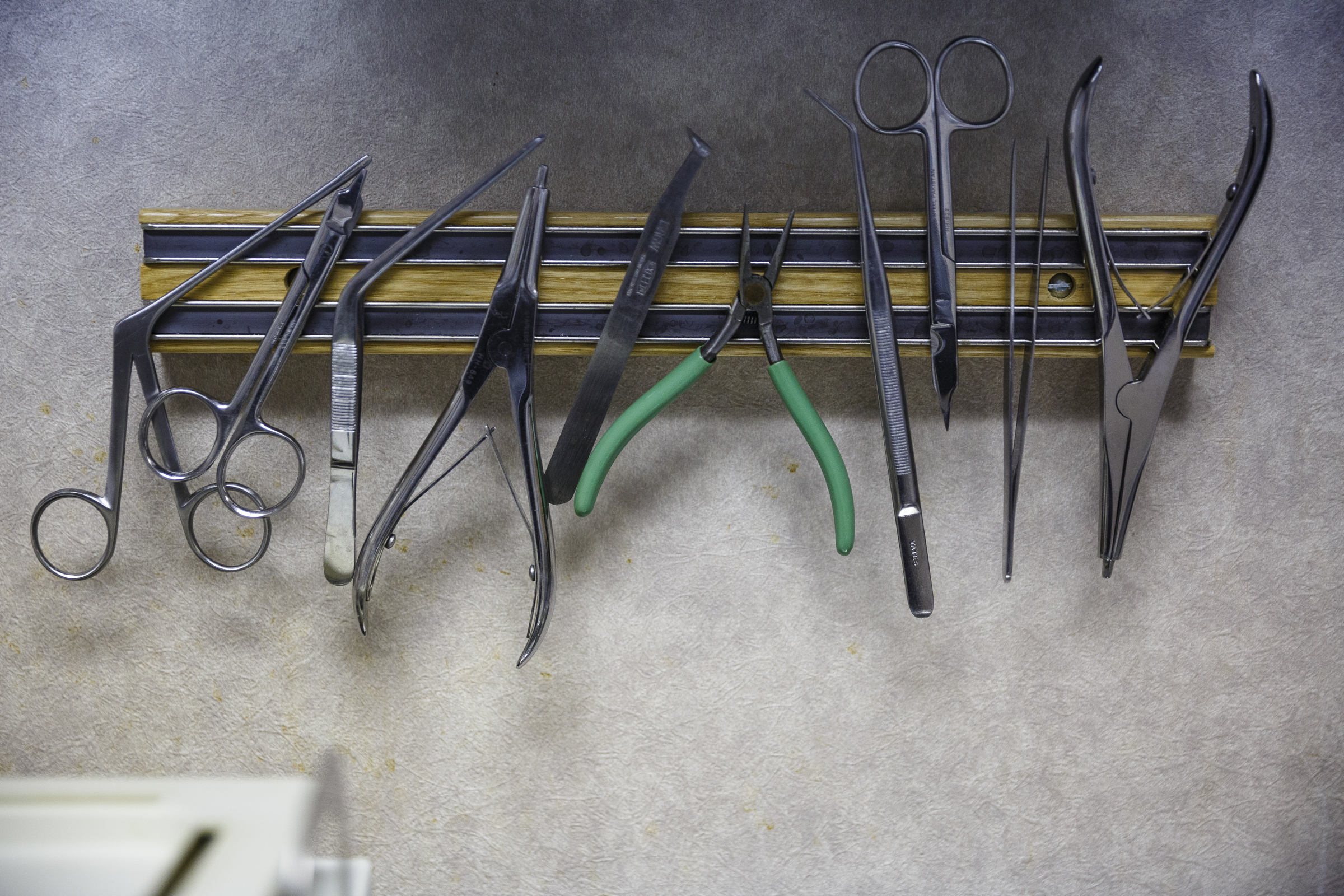 Tools used by audiologist Ursula Chaplin in maintaining hearing aids are seen at The Speech and Hearing Center on Thursday, Dec. 15, 2016, in Chattanooga, Tenn. The FDA will consider allowing the sale of over-the-counter hearing aids.