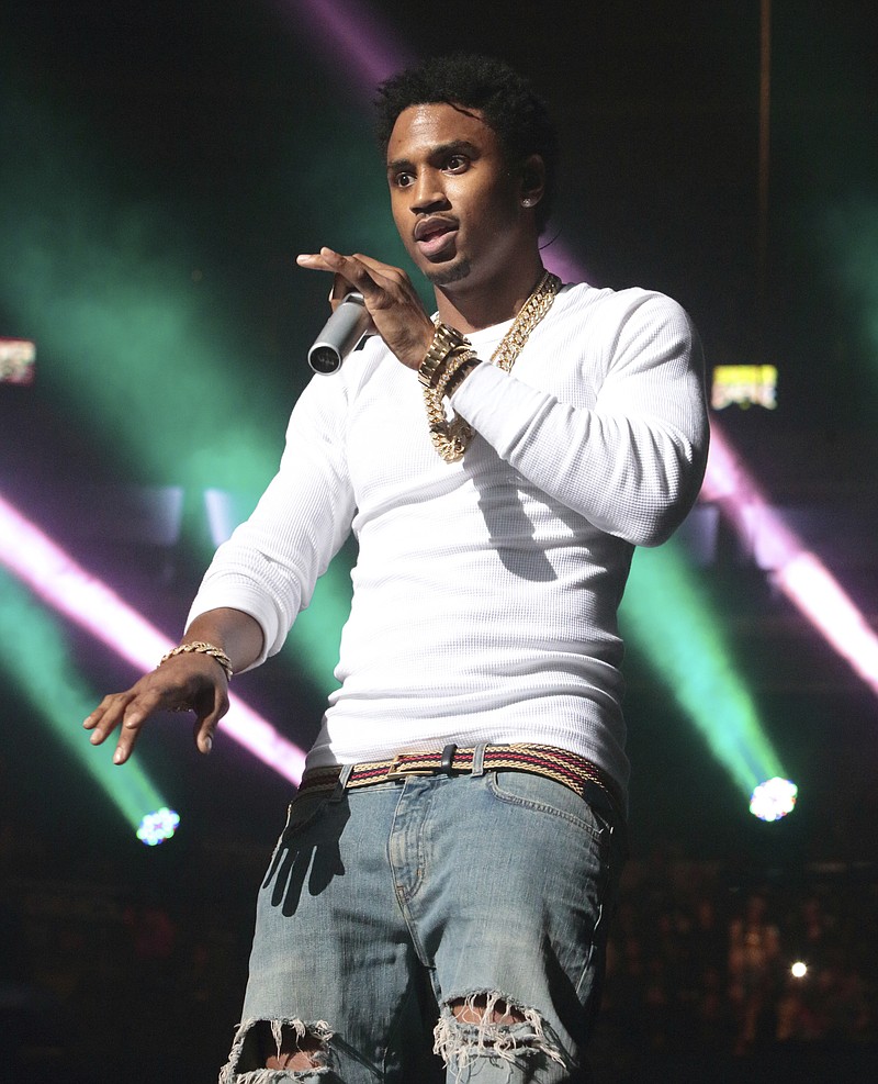 
              FILE - This Oct. 28, 2016 file photo shows Trey Songz performing during the Power 99 Powerhouse 2016 in Philadelphia. Songz says he was recently ejected from the MGM National Harbor in Maryland.  (Photo by Owen Sweeney/Invision/AP, File)
            