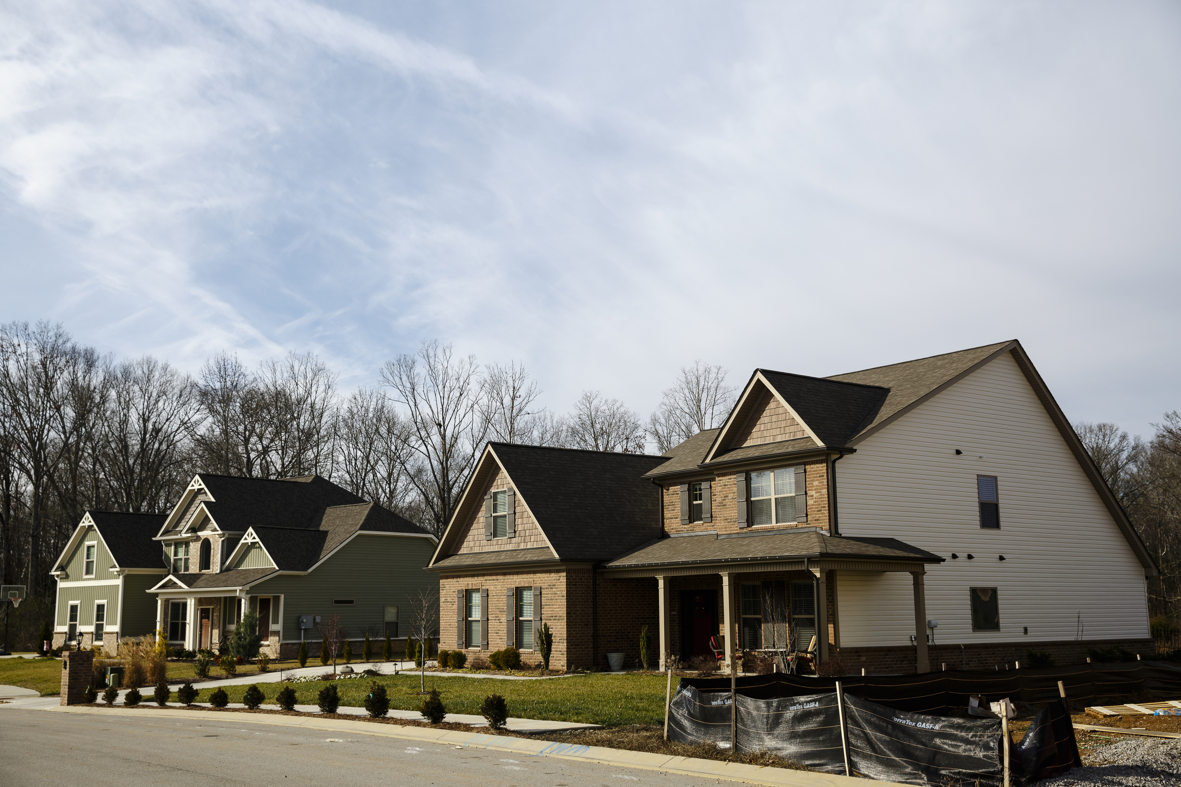 Constructed homes are seen in the Meadowstream subdivision on Wednesday, Jan. 4, 2016, in Ooltewah, Tenn. Ooltewah and East Brainerd are two of the region's fastest developing residential areas.
