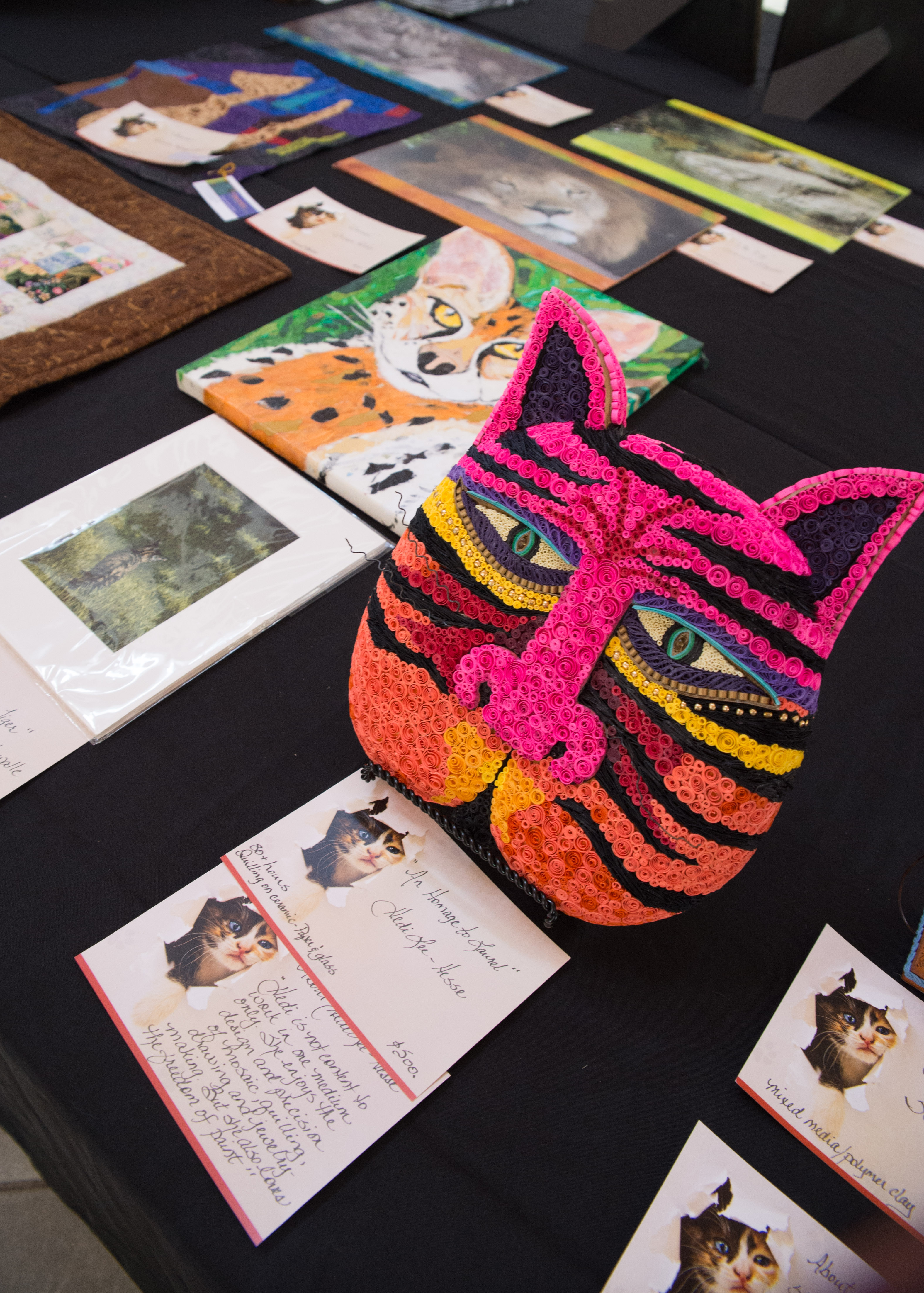 Lots of neat art was available the Art's Meow fundraiser.