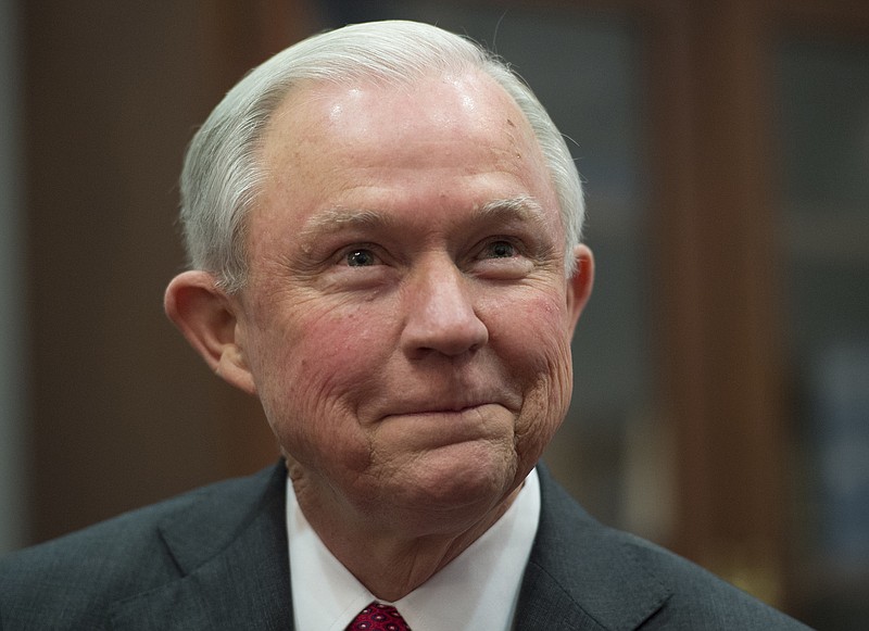 
              FILE - In this Nov. 29, 2016 file photo, Attorney General-designate Sen. Jeff Sessions, R-Ala. is seen on Capitol Hill in Washington. (AP Photo/Molly Riley)
            