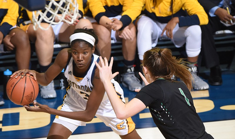 UTC's Jasmine Joyner averaged 22 points, 10.5 rebounds and 4.5 blocks as the Mocs opened SoCon play with wins at Samford and Mercer this past week.