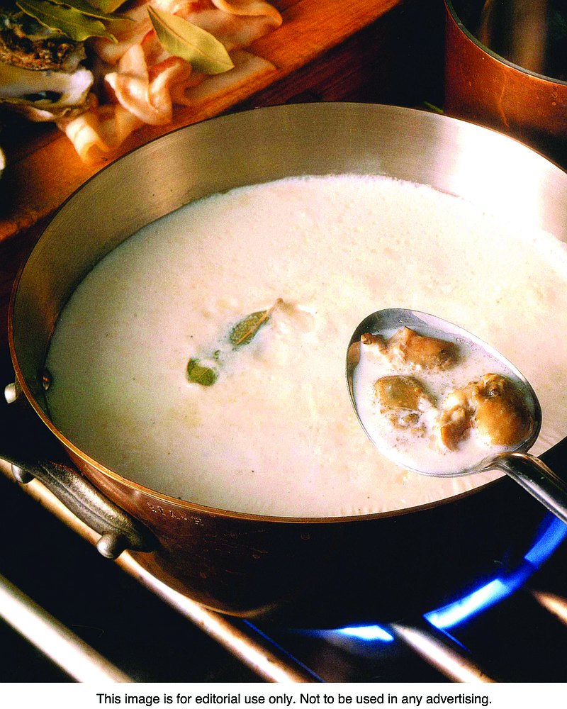 Oyster stew is an ideal meal for winter.