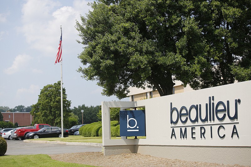 The exterior of the Beaulieu of America headquarters in Dalton, Ga., is seen Tuesday, June 17, 2014.