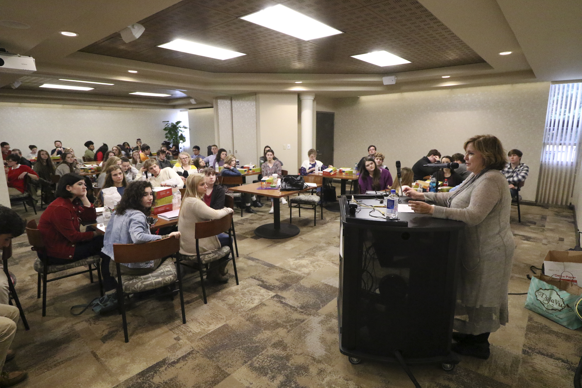 Local high school students were told to "Let life surprise you" by bestselling author Jacquelyn Mitchard.