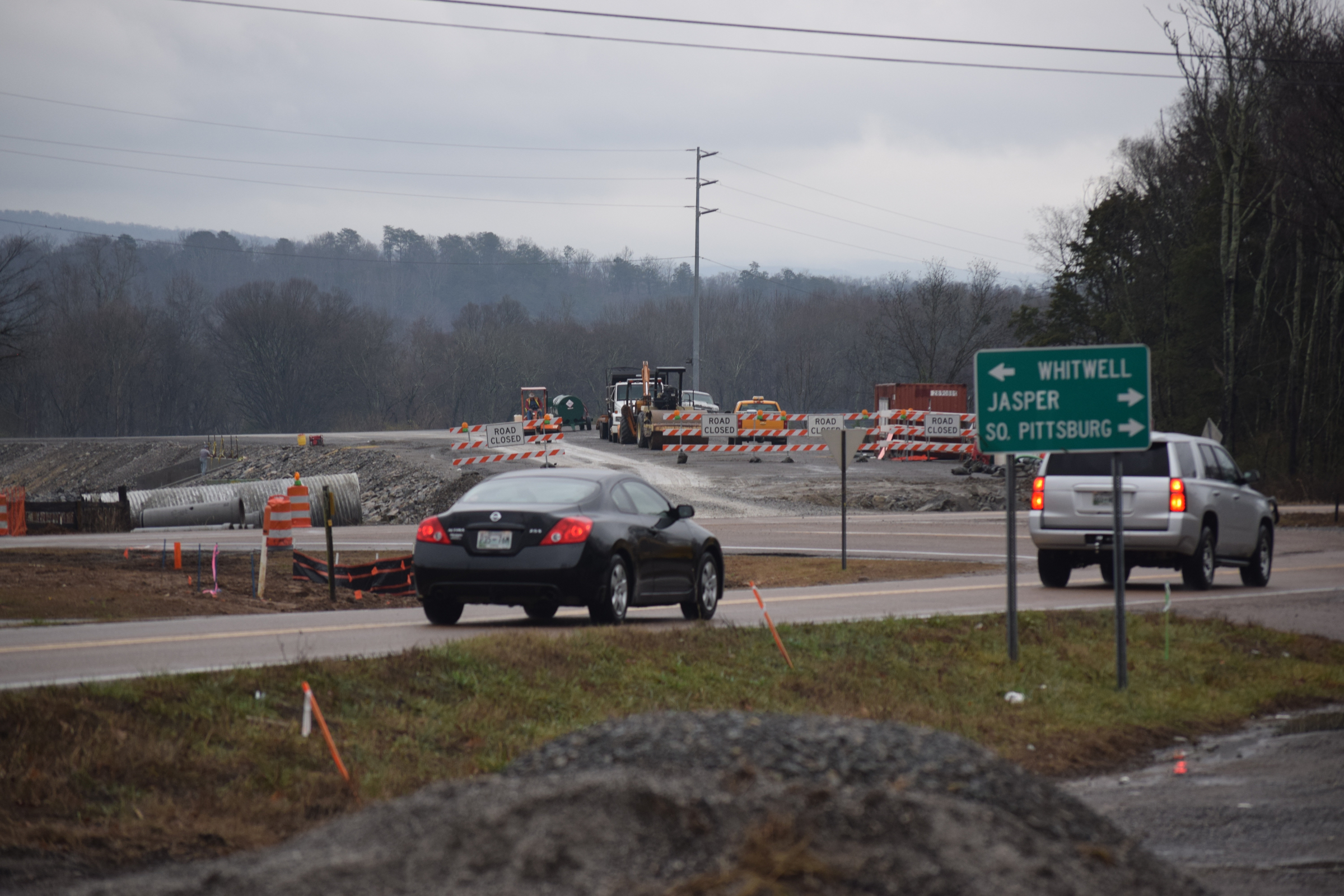 The $12.3 million state project to build a new road on the north end of Jasper, Tenn., to connect State routes 28 and 150 is a little behind schedule but Tennessee Department of Transportation officials believe the project can still make its completion date by the end of May. Jones Brothers Inc., of Mt. Juliet, Tenn., is the contractor.