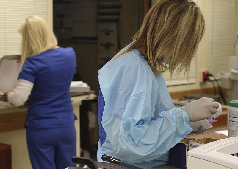 Staff Photo by Dan Henry / The Chattanooga Times Free Press- 12/28/16. Images of unidentified nurses at an unidentified hospital.