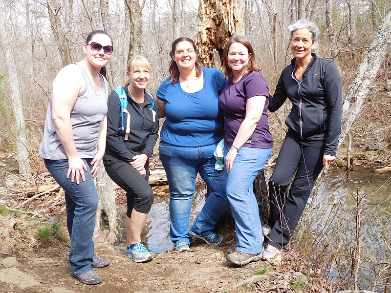 Among the activities Michelle Rigling organizes are nature hikes for women. The peace of the outdoors, she said, is an excellent setting for the internal reflection she tries to foster.