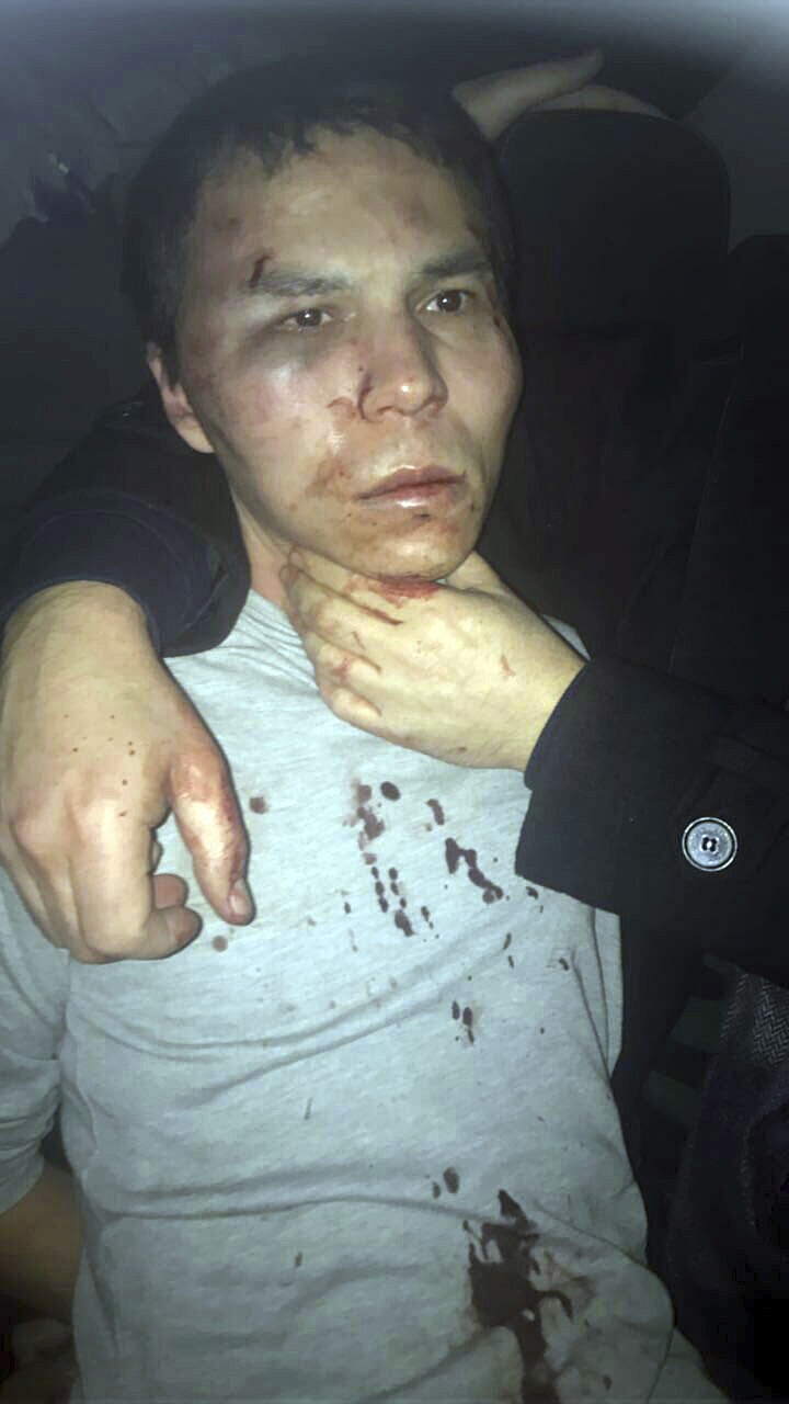 Reina club attacker after being caught by Turkish police in Istanbul, late Monday, Jan. 16, 2017. Turkish media reports say police have caught the gunman who killed 39 people at an attack on a nightclub in Istanbul during New Year's celebrations, detained during a police operation. (Depo Photos via AP)