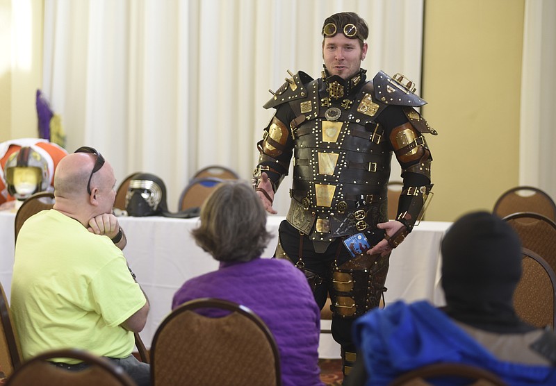 James Neathery gives a presentation about creating basic steampunk costumes during last year's Chattacon at the Chattanooga Choo Choo.