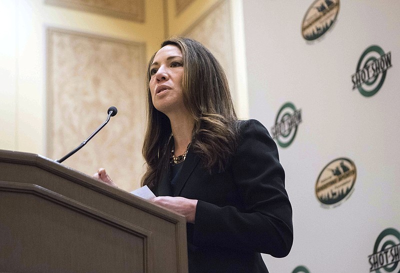 
              Dr. Christine Moutier, medical director for the American Foundation for Suicide Prevention, discusses an initiative with the National Shooting Sports Foundation to prevent suicide, Tuesday, Jan. 17, 2017, in Las Vegas. It’s a difficult topic to discuss and an even tougher one to fix, fraught with politics and societal stigmas: people who kill themselves with a gun. But now two unlikely allies, the gun industry and a leading suicide prevention group, are coming together to tackle it.  (AP Photo/Lisa Marie Pane)
            