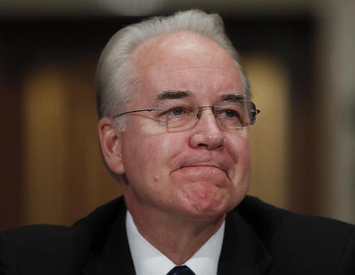 Health and Human Services Secretary-designate, Rep. Tom Price, R-Ga., pauses while testifying on Capitol Hill in Washington, Wednesday, Jan. 18, 2017, at his confirmation hearing before the Senate Health, Education, Labor and Pensions Committee. (AP Photo/Carolyn Kaster)