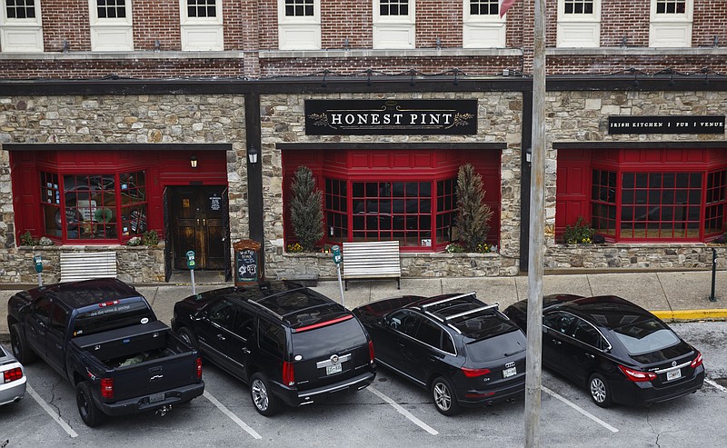 Cars are parked on Patten Parkway downtown Thursday, Jan. 19, 2017, in Chattanooga, Tenn. A $250,000 parking study of the city's parking is being undertaken.