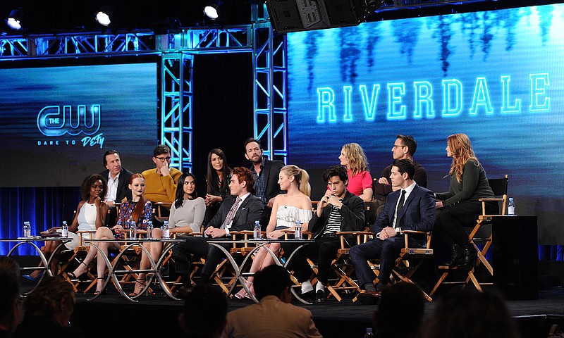 The cast and executive producers of "Riverdale" speak during a panel at the CW 2017 Winter TCA Tour on Jan. 8,