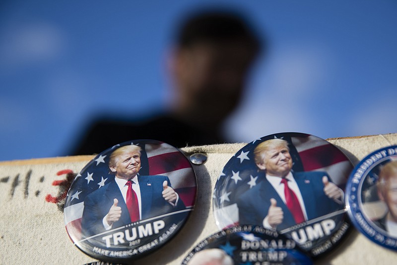 Buttons for the inauguration of President Donald J. Trump were available in Washington, D.C.