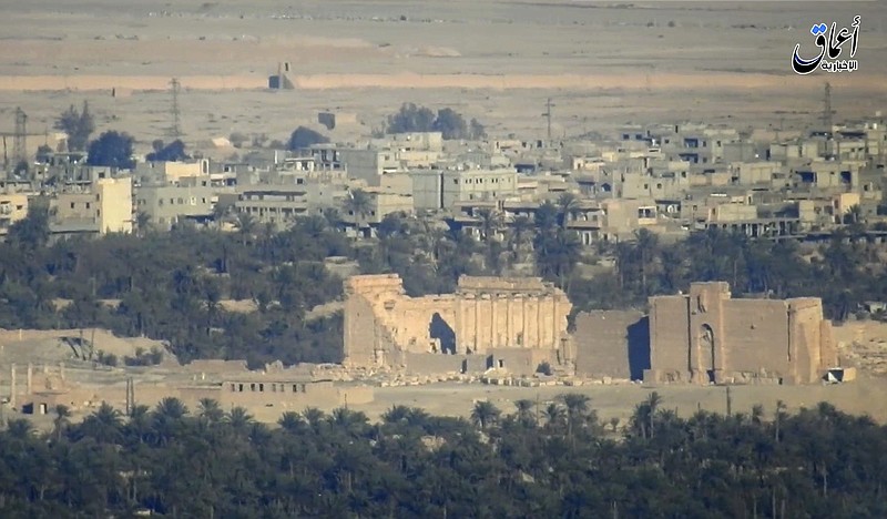 
              FILE - This Dec. 11, 2016, file image made from militant video posted online by the Aamaq News Agency, a media arm of the Islamic State group, purports to show a general view of the ancient ruins of the city of Palmyra, in Homs province, Syria. Islamic State group militant destroyed a landmark ancient Roman monument and parts of the amphitheater in Syria’s historic town of Palmyra, the Syrian government and opposition monitoring groups said Friday, Jan. 20, 2017. (Militant Video via AP, File)
            