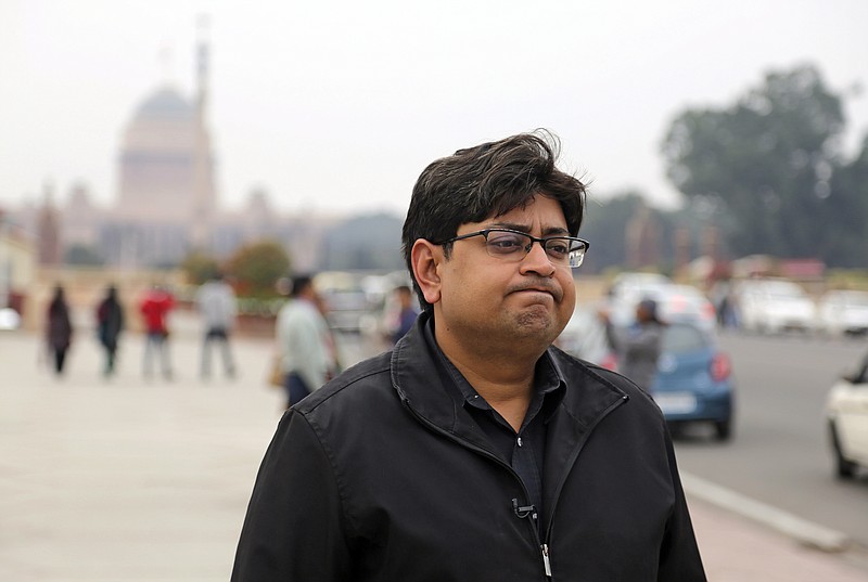 
              In this Jan. 21, 2017 photo, Amol Sharma, 36, owner of a tech-based pet services startup, gestures as he speaks to Associated Press in New Delhi, India. Sharma said Trump's presidency "might be a boon for India." "It doesn’t seem like Trump’s going to have a great relationship with China. And if he is going to fall out with China, he would need a backup from a developing, emerging power, and I think India seems to be his best bet," said Sharma. (AP Photo/Altaf Qadri)
            