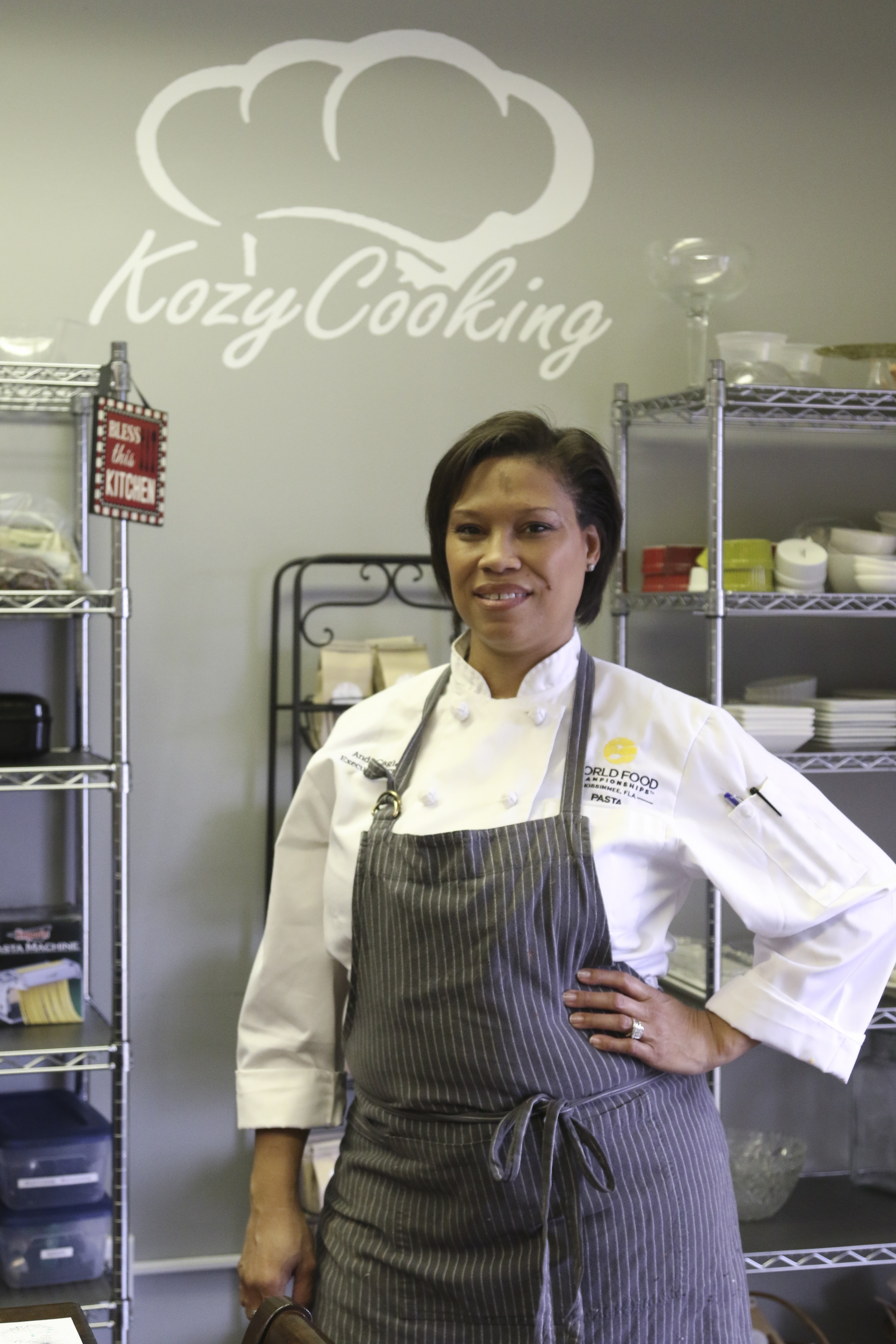 Staff Photo by Dan Henry / The Chattanooga Times Free Press- 1/13/17. Andi Cagle, executive chef and owner of Kozy Cooking.