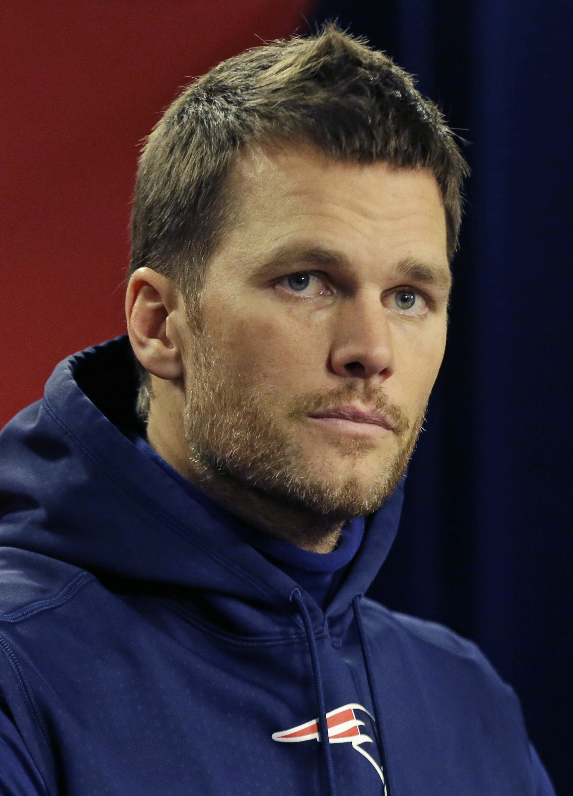 New England Patriots quarterback Tom Brady listens during a news conference before an NFL football team practice, Wednesday, Jan.18, 2017, in Foxborough, Mass. The Patriots will host the Pittsburgh Steelers in the AFC championship game on Sunday. (AP Photo/Elise Amendola)