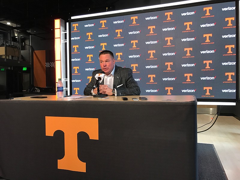 Tennessee head coach Butch Jones at his press conference on national signing day 2017.