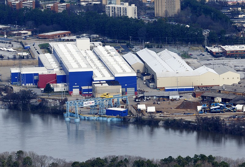 Staff file photo by Doug Strickland / The Alstom plant is seen from Point Park on Lookout Mountain in 2015.