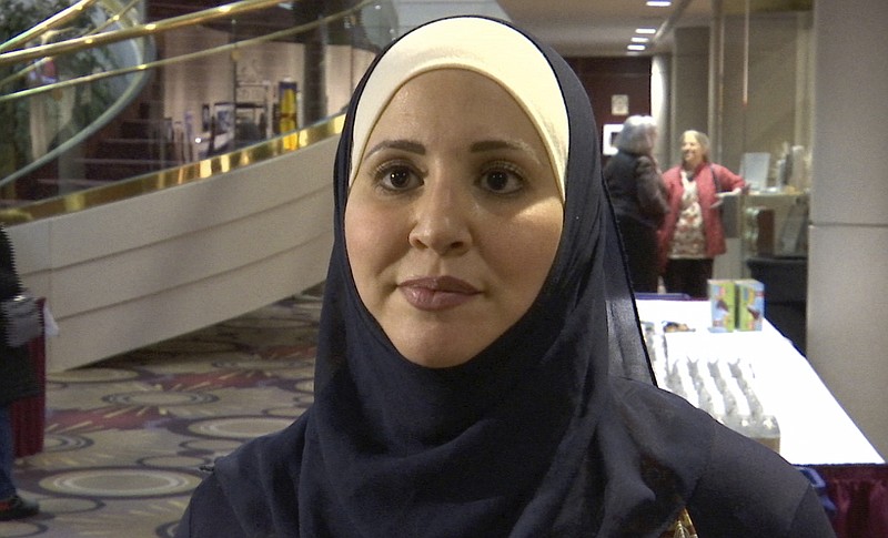 
              In this image from video, taken Feb. 1, 2017, Suehaila Amen, a board member of the Dearborn, Mich.-based nonprofit Leaders Advancing and Helping Communities, speaks during an interview with The Associated Press in Dearborn, Mich. LAHC was awarded federal grant money to combat violent extremism, but is rejecting the money. (AP Photo/Mike Householder)
            