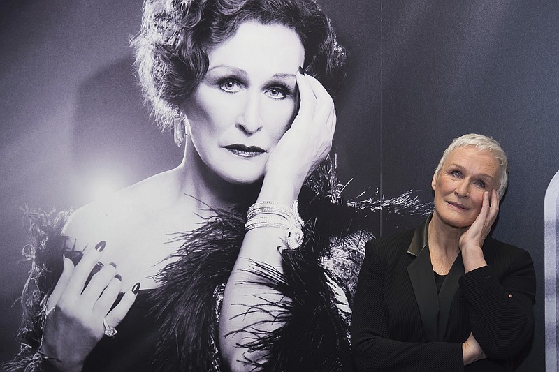 
              FILE - This Jan. 25, 2017 file photo shows Glenn Close posing at a media opportunity to promote the Broadway revival of "Sunset Boulevard", at the Palace Theatre in New York. Close returns as the aging silent film star Norma Desmond. The English National Opera's stripped-down revival of the Andrew Lloyd Webber musical will land with a 40-piece orchestra under the direction of Lonny Price. Close won a Tony Award in 1995 as Desmond. (Photo by Charles Sykes/Invision/AP, File)
            