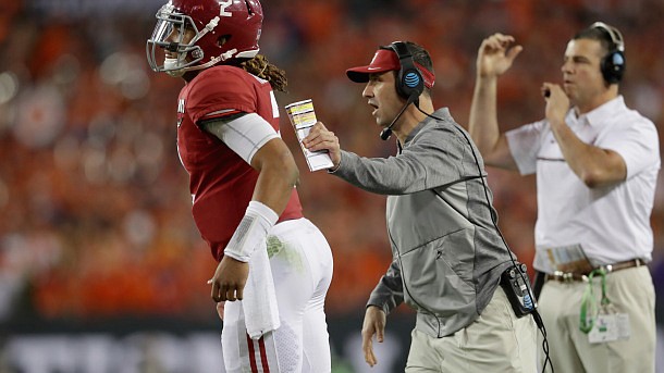Steve Sarkisian wound up calling the plays for quarterback Jalen Hurts and the Alabama offense in only one game, the 35-31 loss to Clemson in the national championship contest in Tampa, Fla.