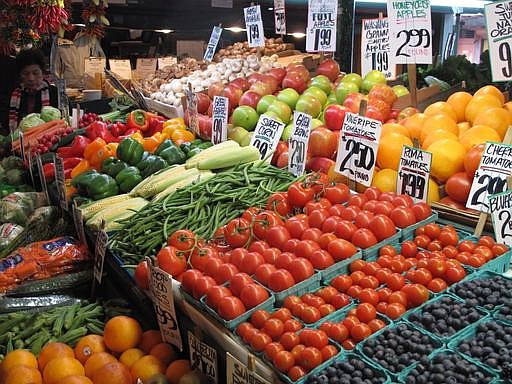 Fresh produce can be attractively arranged in a way that is appealing to the eye, and even produce misshapen in appearance can be trimmed to look good or discounted to boost sales and reduce waste.