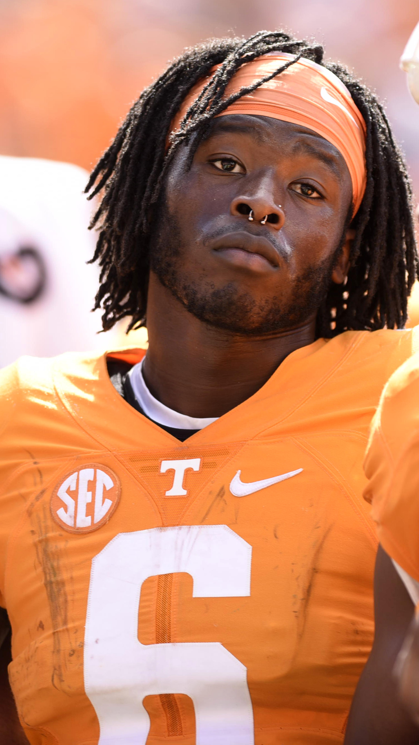 Alvin Kamara (6) joins his teammates for the Tennessee Waltz. The Ohio University Bobcats visited the University of Tennessee Volunteers at Neyland Stadium in a non-conference NCAA football game on Saturday September 17, 2016.