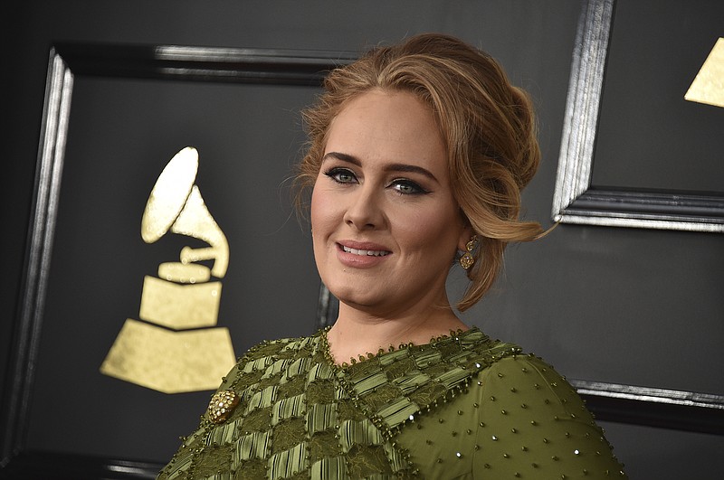 Adele arrives at the 59th annual Grammy Awards at the Staples Center on Sunday, Feb. 12, 2017, in Los Angeles. (Photo by Jordan Strauss/Invision/AP)

