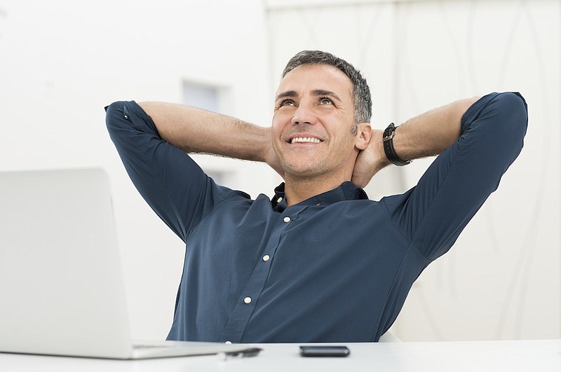 Relaxed Man Daydreaming