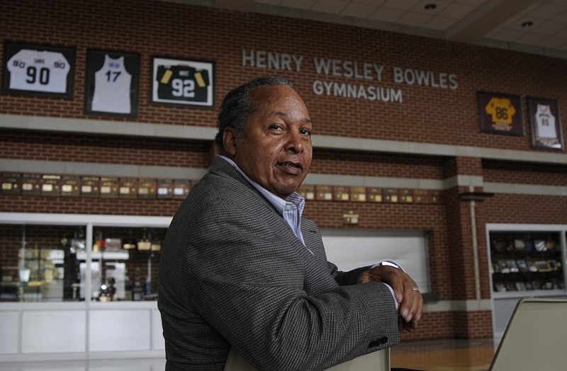 Nov 16, 2010--Coach Henry Bowles stands in Howard School of Academics andTechnology on Tuesday afternoon.