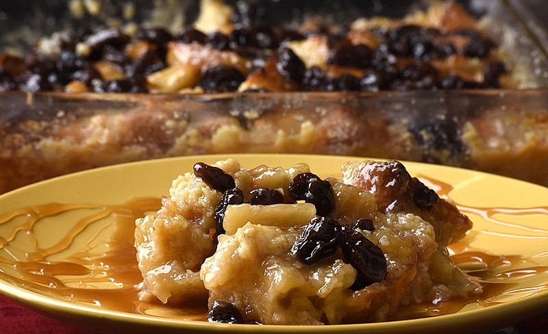 Irish Bread Pudding is photographed in the newspaper's studio for Chatter's Palate on January 10, 2017.  