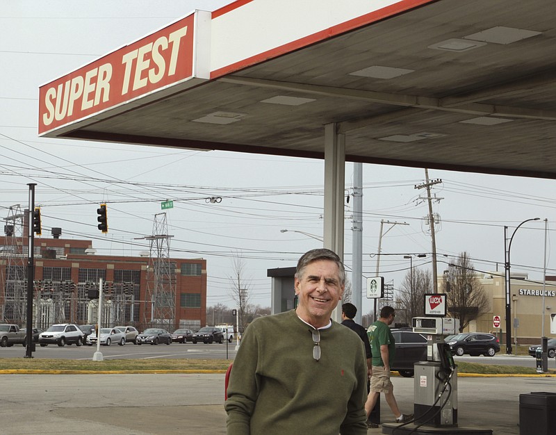 
              David Kenny stands beneath the Super-Test awning after the announcement Thursday, Feb. 23, 2017, of the winning Powerball ticket being sold at his store on Sagamore Parkway in Lafayette, Ind. Kenny, co-owner of the Super-Test chain, said when he woke up this morning and heard the winning ticket was sold in Lafayette, he never dreamed it would be at one of his five family-owned stores.  (Jillian Ellison/Journal & Courier via AP)
            