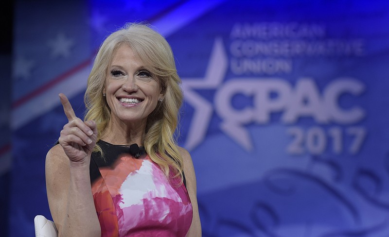 
              White House counselor Kellyanne Conway speaks at the Conservative Political Action Conference (CPAC) in Oxon Hill, Md., Thursday, Feb. 23, 2017. (AP Photo/Susan Walsh)
            