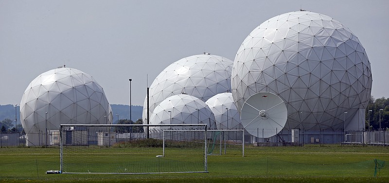 
              FILE - The July 8, 2013 file picture shows the BND monitoring base in Bad Aibling, near Munich, Germany. German weekly Der Spiegel reported Friday, Feb. 24, 2017 that the country's spy agency had at least 50 numbers and email addresses belonging to journalists among its targets for surveillance (AP Photo/Matthias Schrader,File )
            