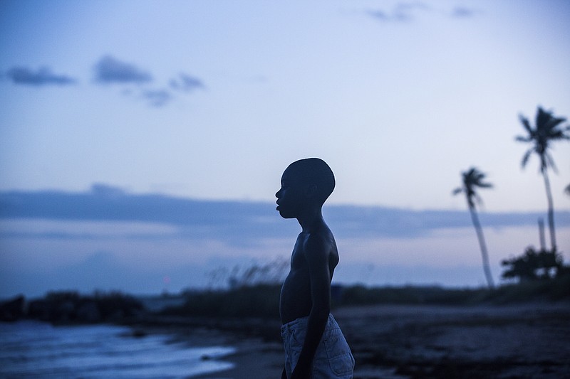 
              This image released by A24 Films shows Alex Hibbert in a scene from the film, "Moonlight." The film is nominated for an Oscar for best picture. The 89th Academy Awards will take place on Feb. 26. (David Bornfriend/A24 via AP)
            