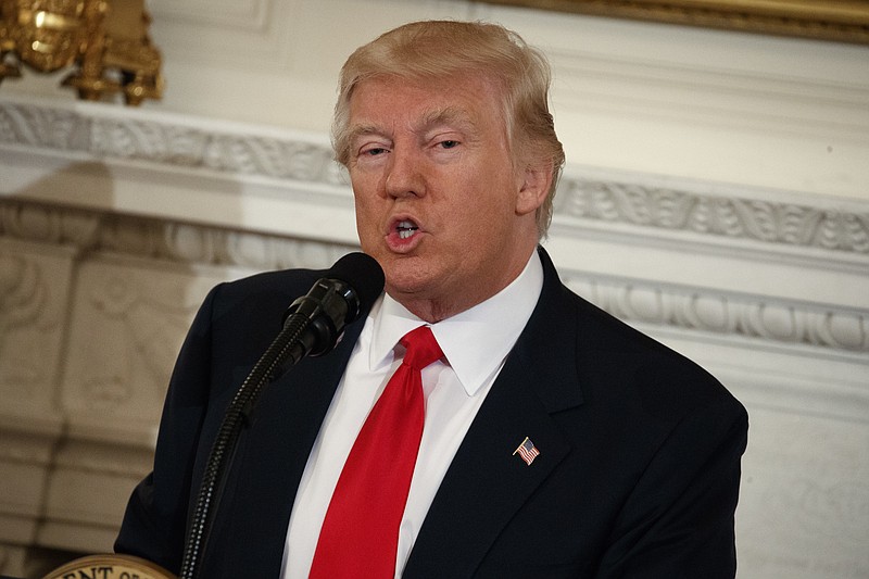 
              President Donald Trump speaks to a meeting of the National Governors Association, Monday, Feb. 27, 2017, at the White House in Washington. (AP Photo/Evan Vucci)
            