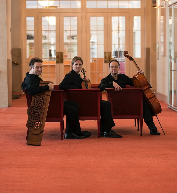 Members of the Vienna Piano Trio are, from left, Stefan Mendl (piano), David McCarroll (violin) and Matthias Gredler (cello).