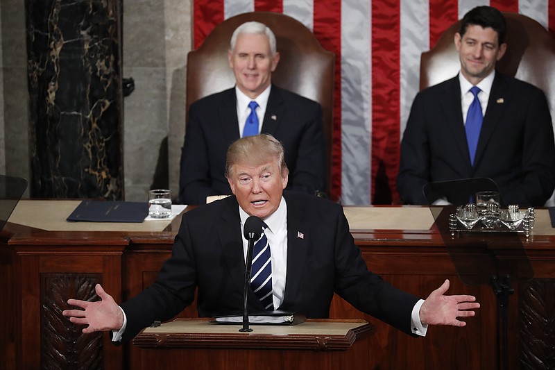President Donald Trump addresses a joint session of Congress on Capitol Hill in Washington, D.C., last week.