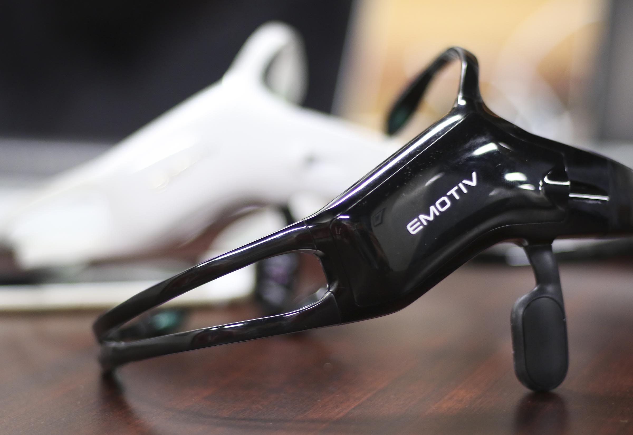 Staff Photo by Dan Henry / The Chattanooga Times Free Press- 2/23/17. Alex Cruikshank and Dr. Andrew Bailey speak about a brain-monitoring program that are using EMOTIV headsets to livestream athletes brainwaves.