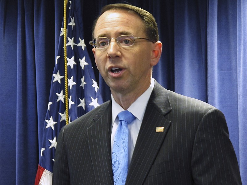 
              FILE - In this Jan. 10, 2017 file photo, Maryland U.S. Attorney Rod Rosenstein in Greenbelt, Md. Some Democrats worry the appointment of a Jeff Sessions subordinate to oversee any federal investigation into Russian interference in the 2016 presidential election won’t be a clean enough break from the embattled attorney general. Rosenstein, who faces his confirmation hearing next week for the role of deputy attorney general, was appointed top federal prosecutor in Maryland by President George W. Bush and remained in the political post for the entire Obama administration. (AP Photo/Brian Witte, File)
            