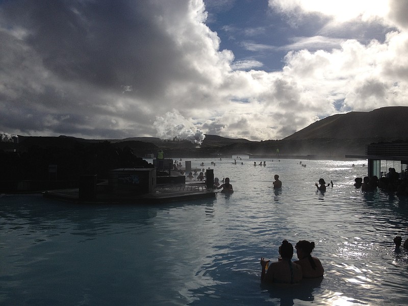 Iceland's famous Blue Lagoon is one of a dozen geothermal pools in the country. The milky-blue mineral-rich water stays at 102 degrees and, once you go in, you don't want to get out.